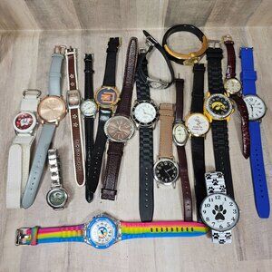 Watch Lot AS IS Non Working For Parts Pieces Timex Quartz Spidal Armitron Other